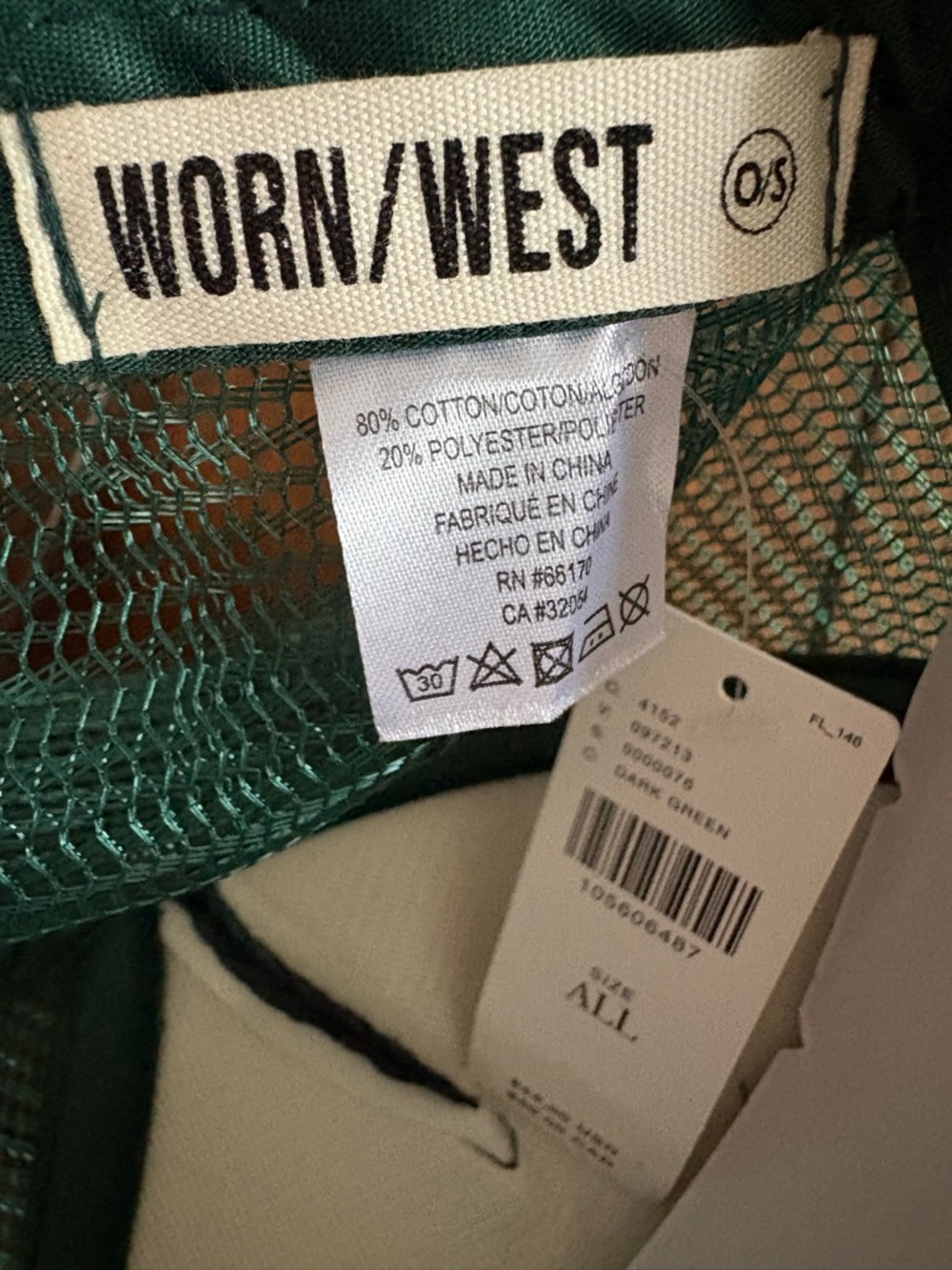 NWT-Anthropologie Chalet Dark Green Mesh Trucker Hat - Picture 4 of 7